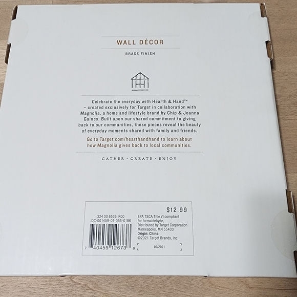 Hearth & Hand “Christmas Tree ornaments” brass frame wall decor - Picture 4 of 4